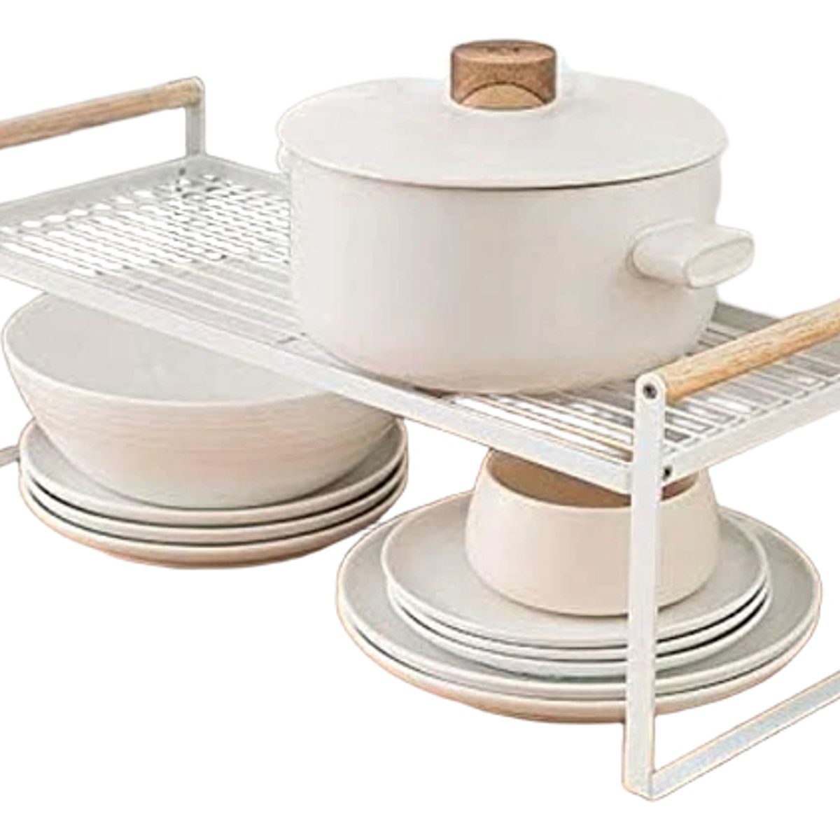 GENERICO - Organizador De Gabinetes De Cocina Estante 1 Nivel Color Blanco