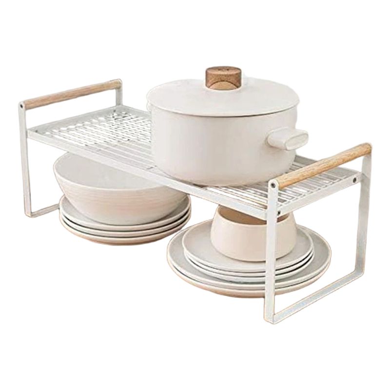 GENERICO - Organizador De Gabinetes De Cocina Estante 1 Nivel Color Blanco
