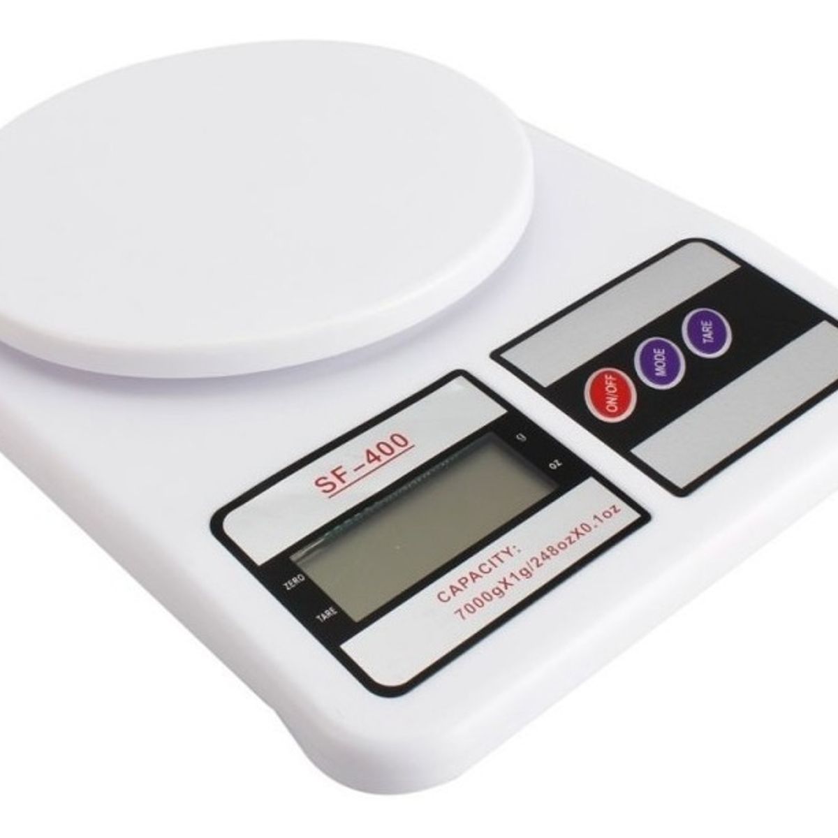 GENERICO - Báscula De Cocina Digital Electronic Sf-400 Pesa Hasta 10kg Blanco
