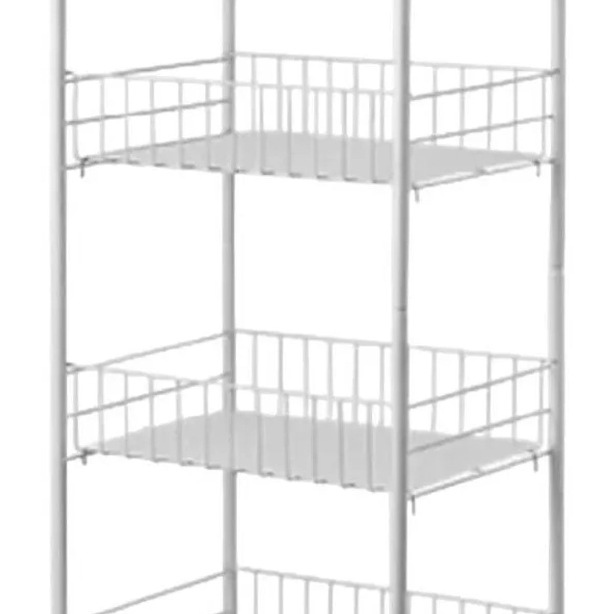 GENERICO - Carrito Verdulero Frutero 4 Estantes Con Ruedas Cocina Color Blanco