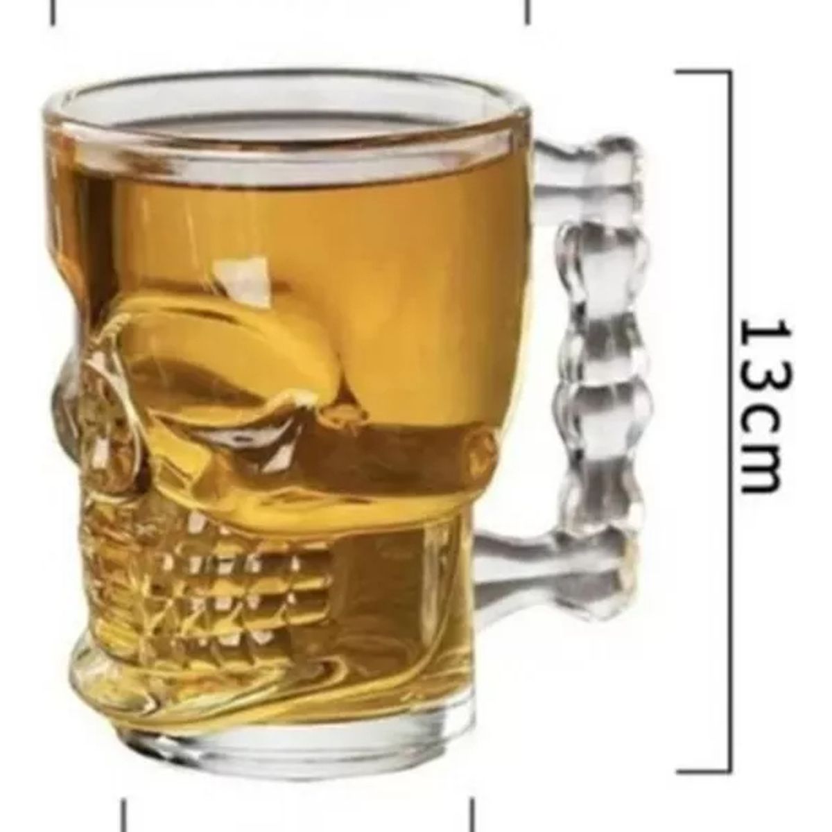 GENERICO - Set De 2 Vaso Cervecero Chopero De Calavera Vidrio 480ml