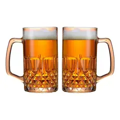 GENERICO - Set De 2 Vasos Cervecero De Vidrio 500ml Vaso Chopero