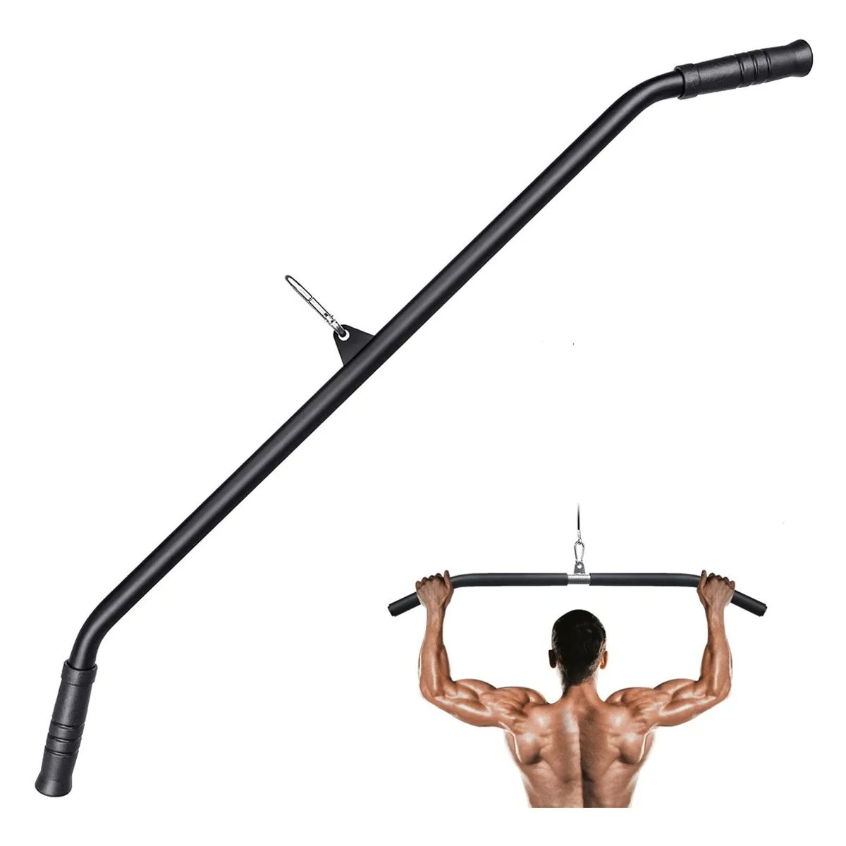 KUANGYE - Barra Recta Giratoria Para Poleas Gym Gimnasio Triceps 1m