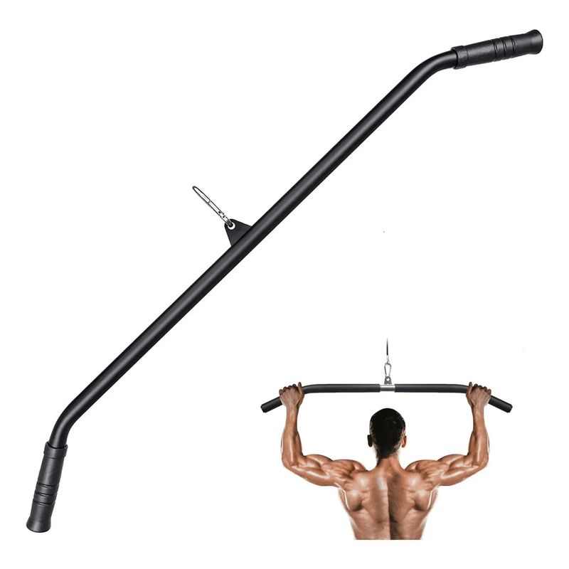 KUANGYE - Barra Recta Giratoria Para Poleas Gym Gimnasio Triceps 1m