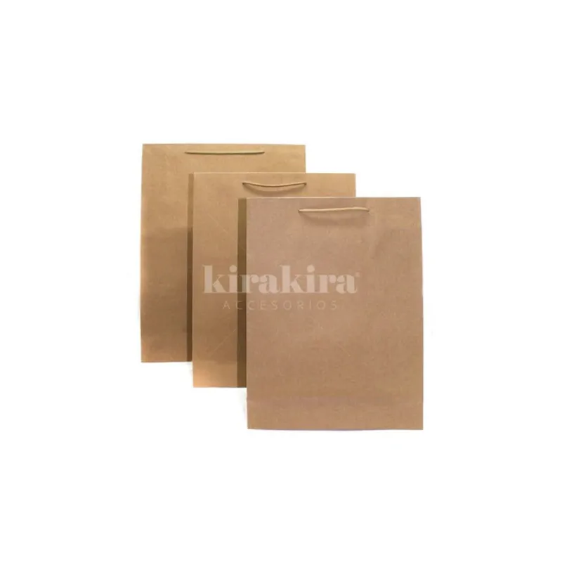 GENERICO - Bolsa De Regalo Papel Kraft 38x49cm 12 pcs