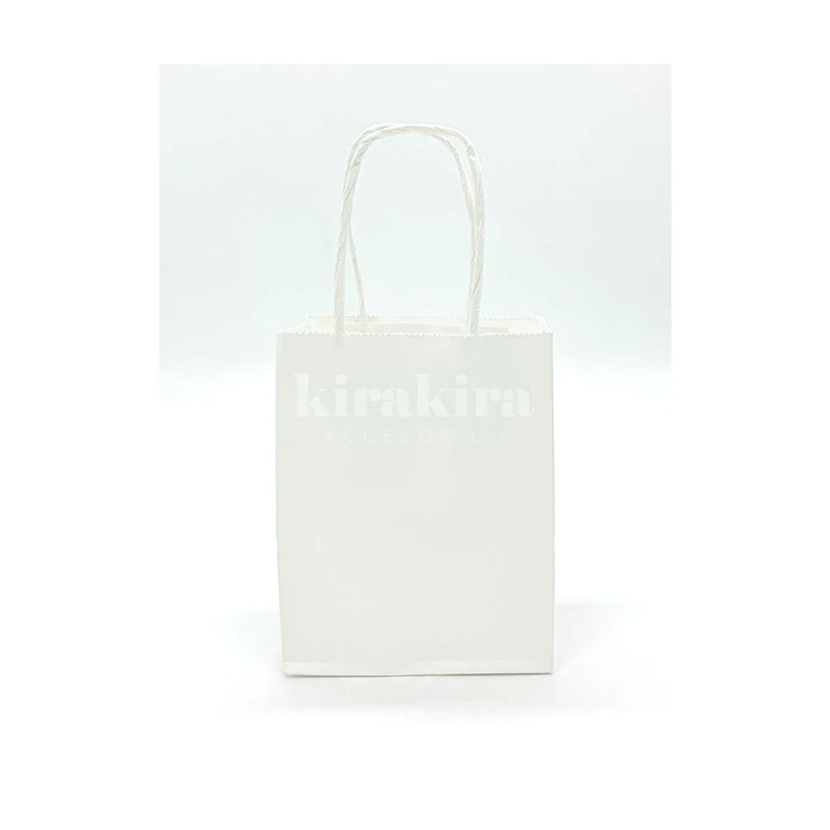 GENERICO - Bolsa De Regalo Papel Kraft Blanco 12 Unidades