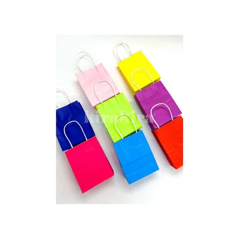 GENERICO - Bolsa De Regalo Mediano Kraft Color 12 Unidades