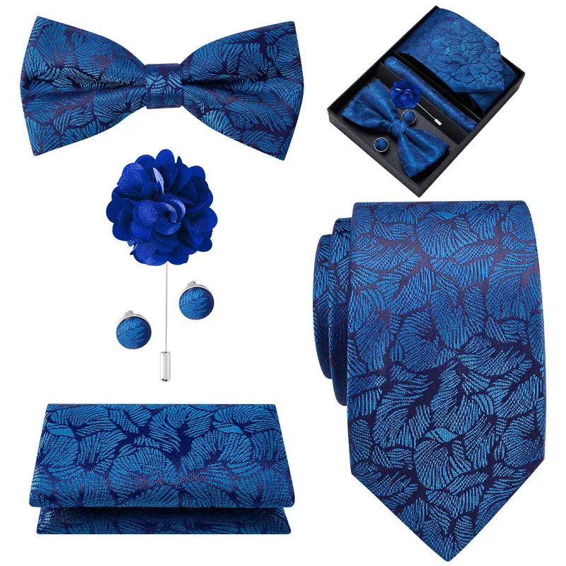 LUKOVEE - Set Corbata Hombre con Pañuelo Colleras Modelos Multitono En Caja