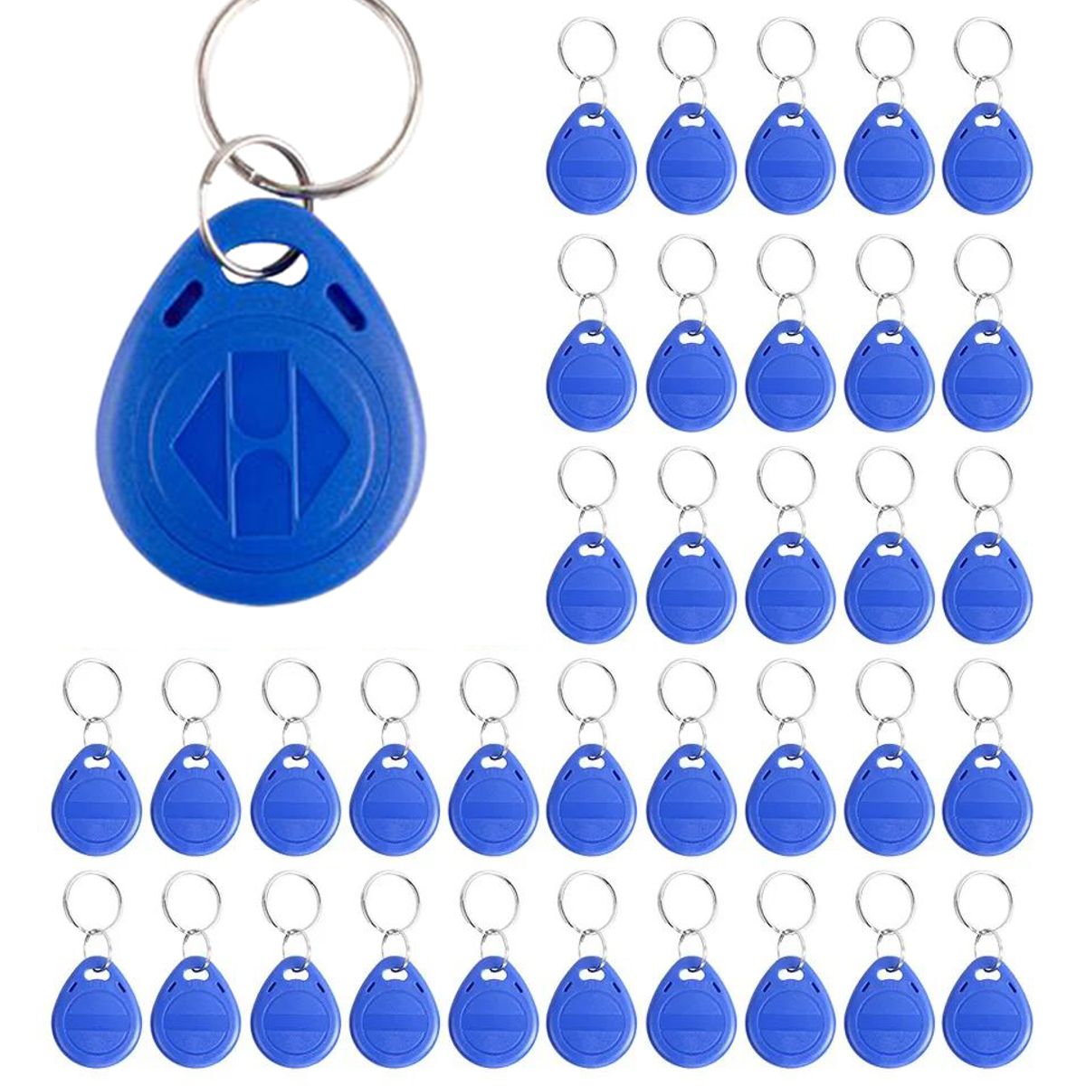 KUANGYE - Pack De 50 Llavero Tag Rfid Azul 125 Khz