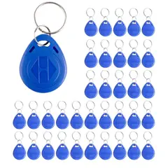 KUANGYE - Pack De 50 Llavero Tag Rfid Azul 125 Khz
