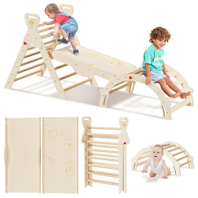 ZSPK - Gimnasio Montessori de Madera Escalada Arco Resbalín Niños