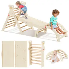 ZSPK - Gimnasio Montessori de Madera Escalada Arco Resbalín Niños