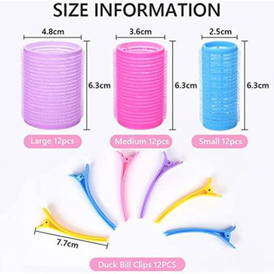 Imagen 2 del producto 48 Rollos De Rulos Para Peinar El Cabello Con Velcro.