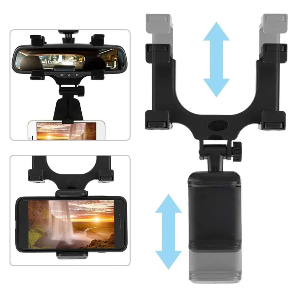 GENERICO - Soporte Celular Porta Celular Auto Retrovisor Universal