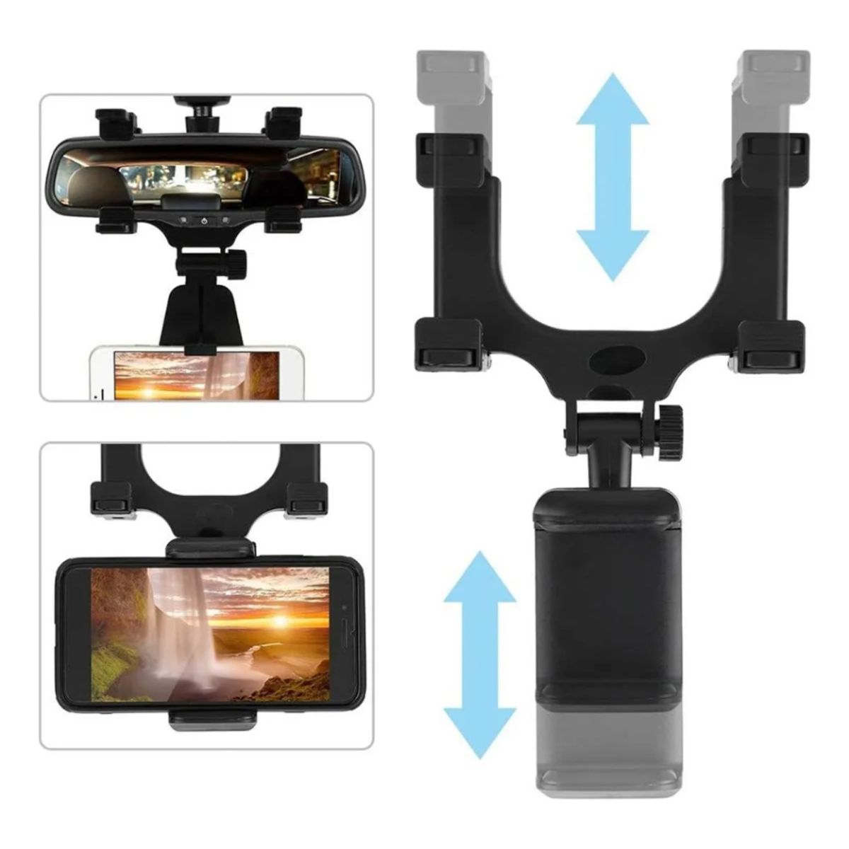 GENERICO - Soporte Celular Porta Celular Auto Retrovisor Universal