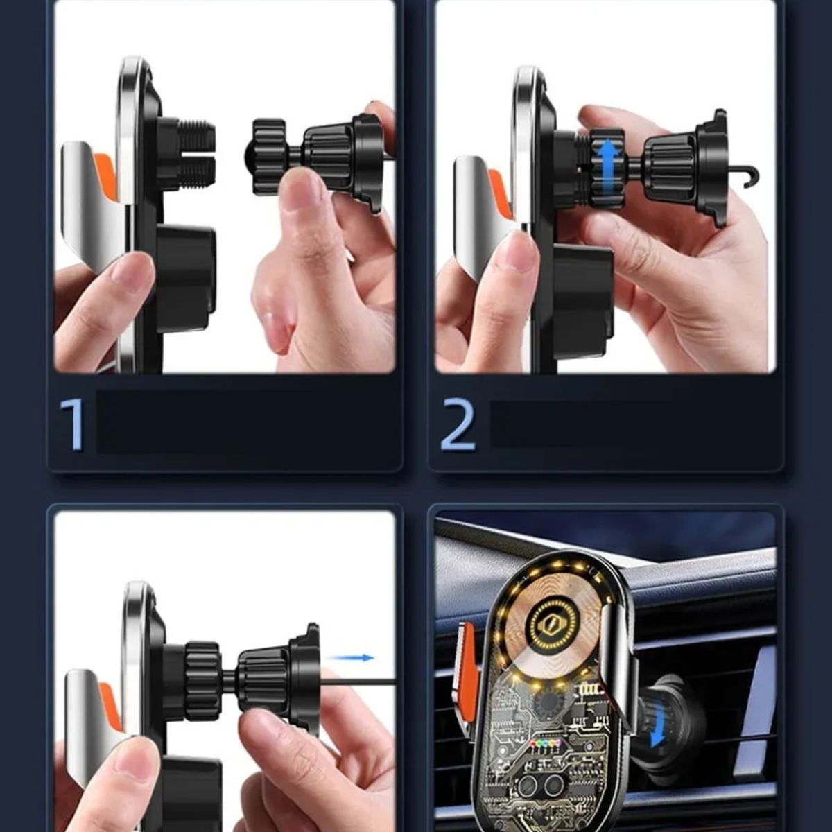 GENERICO - Cargador Para Vehículos Carga Rápida Inalámbrico