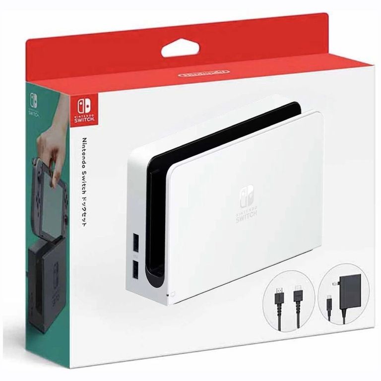 NINTENDO Dock Set Base Adaptador Corriente Switch Oled Reacondicionado