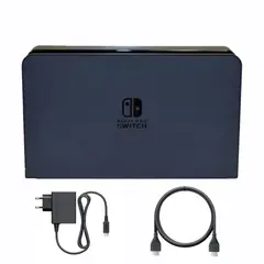 NINTENDO - DockSet Base adaptador de corriente y hdmi Switch OLED Reacondicionado