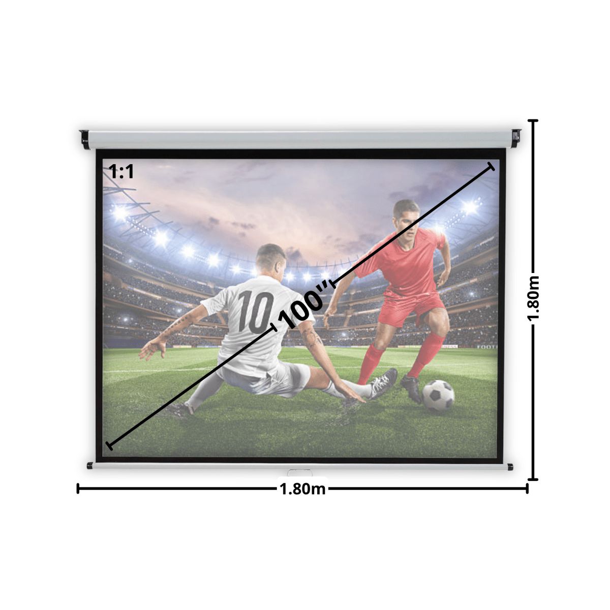 MALIK - Telon Mural 180x180 cm 11 para proyector Optma UHD38x