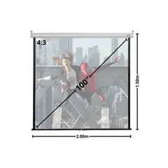 MALIK - Telon Mural 2.00mx1.50m 4:3 100 pulg. para Nebula Prizm II