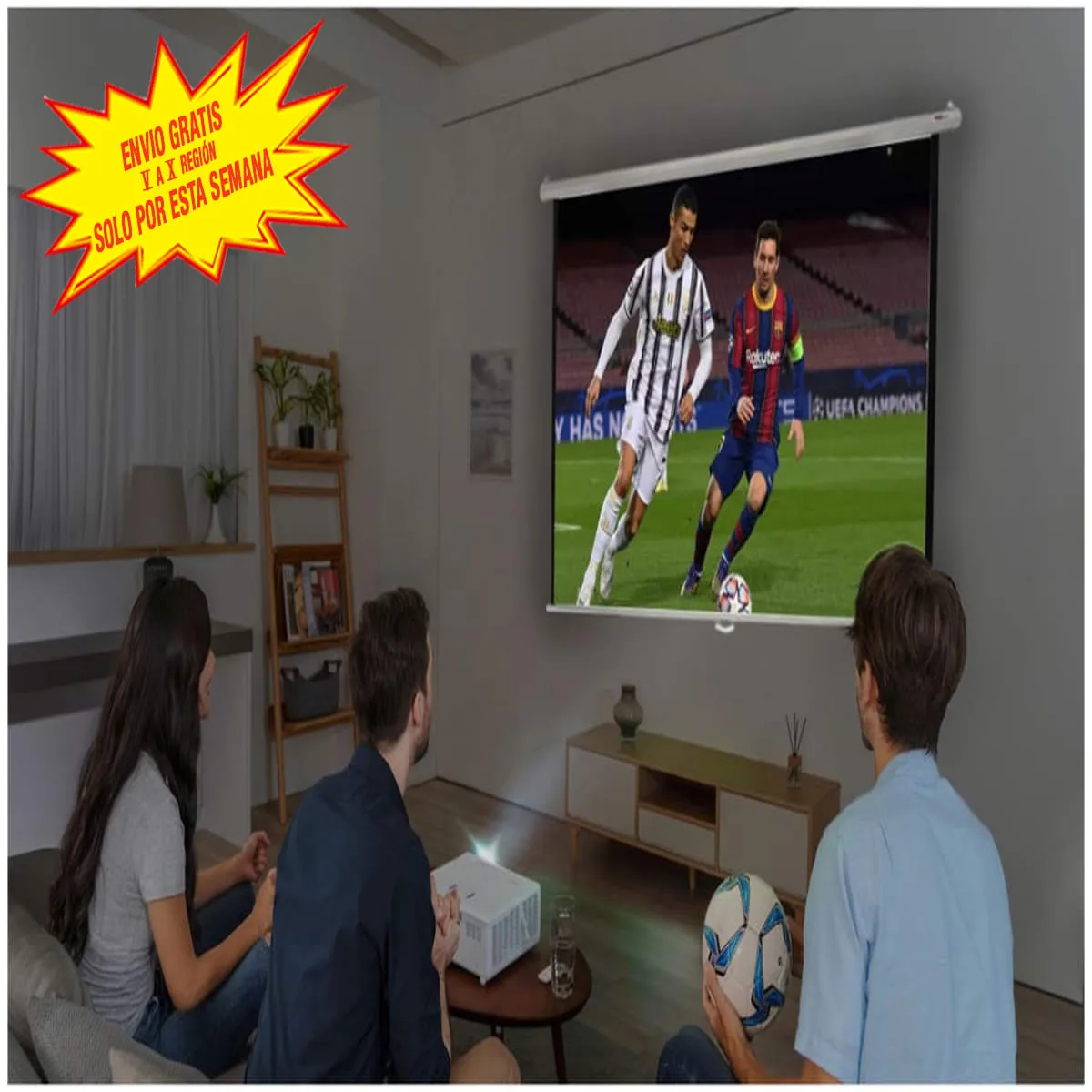 MALIK - Telon Mural 180x180 cm 11 para proyector PicoPix MaxTV