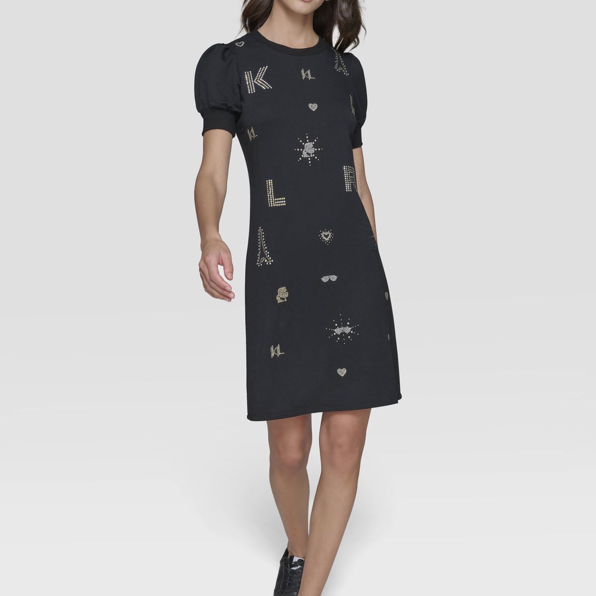 KARL LAGERFELD - Vestido con mangas abullonadas