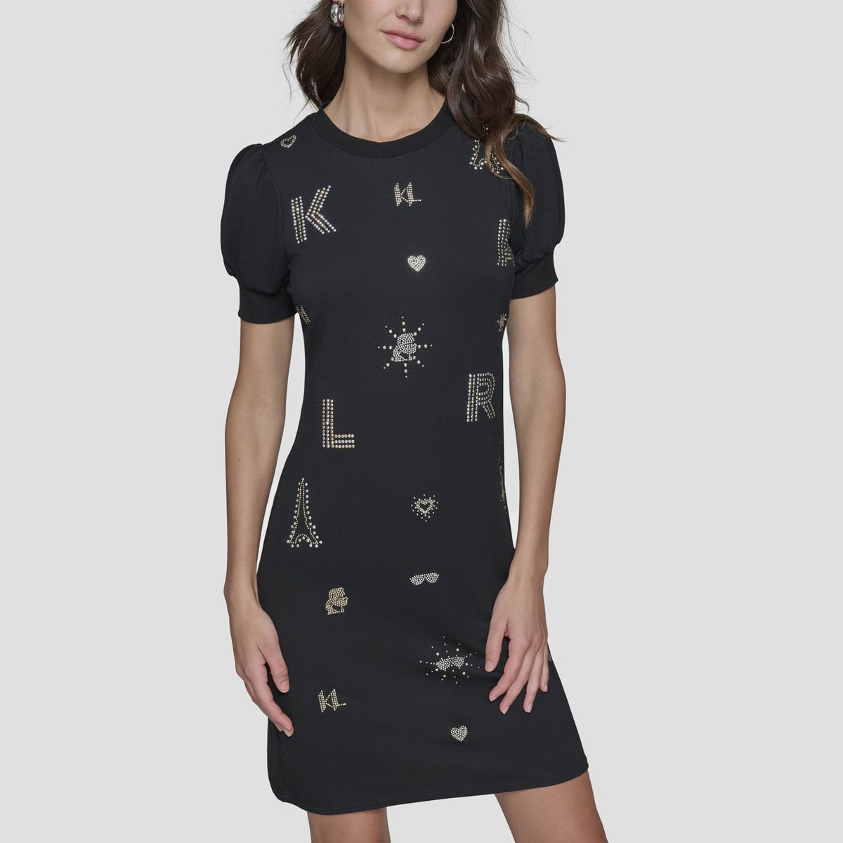 KARL LAGERFELD - Vestido con mangas abullonadas