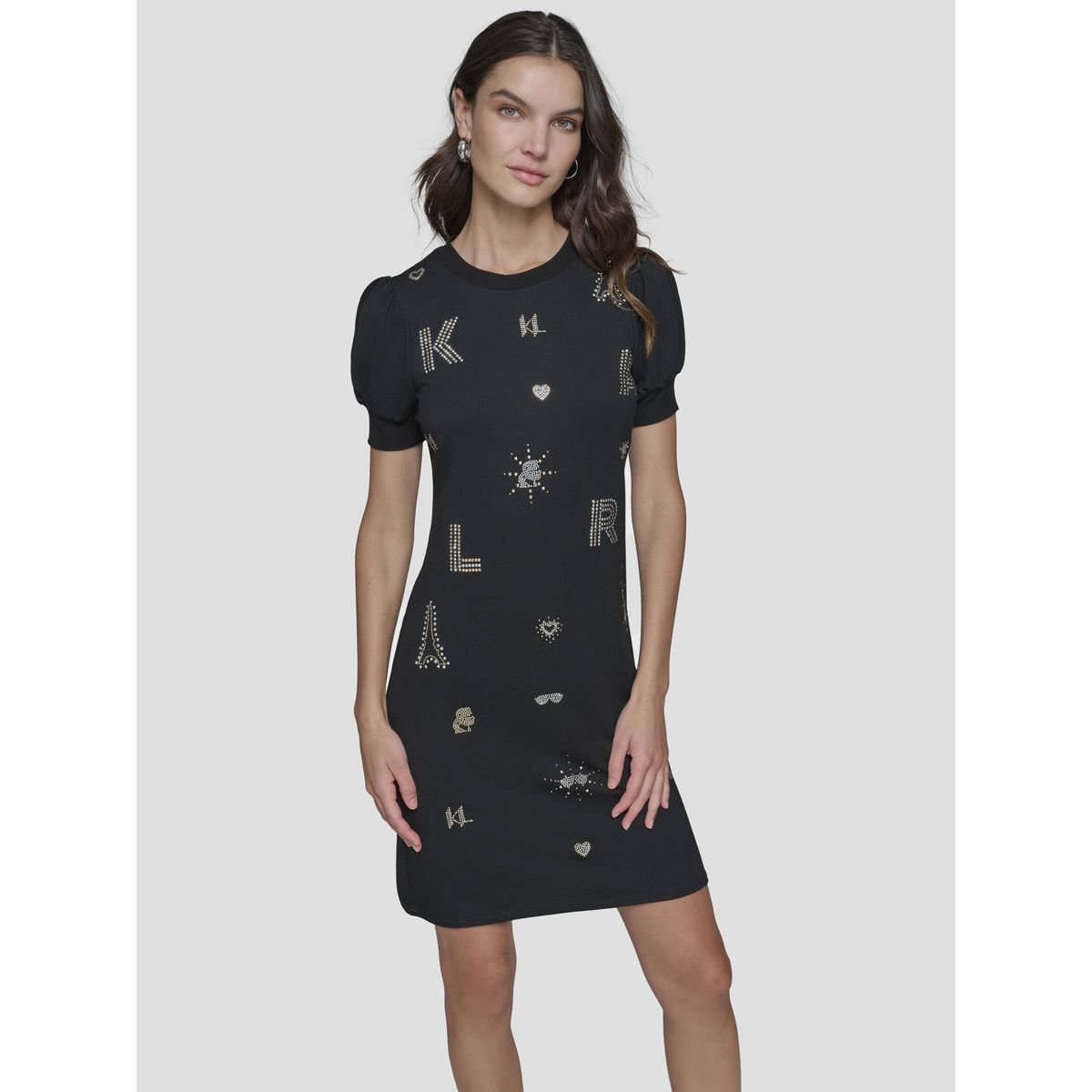 KARL LAGERFELD - Vestido con mangas abullonadas