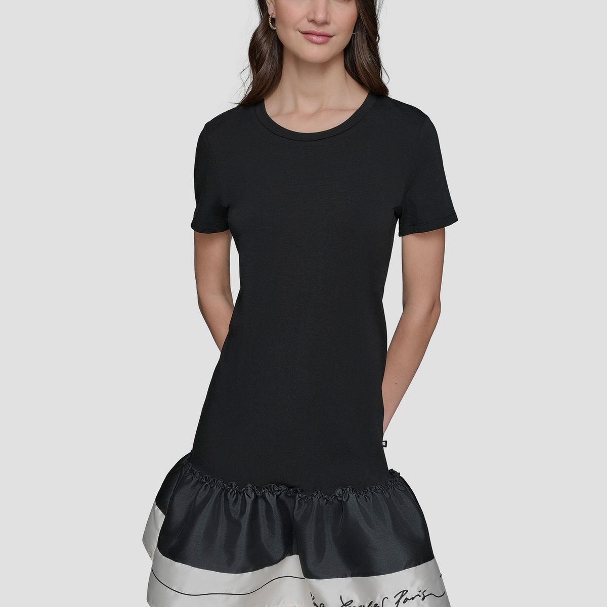 KARL LAGERFELD - Vestido con diseño de volantes