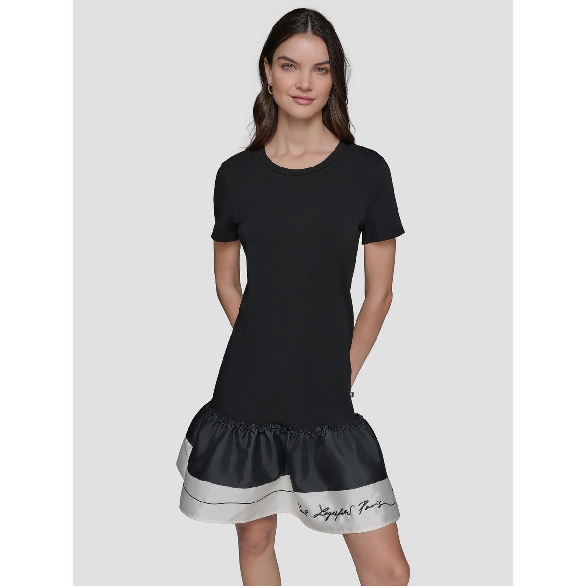 KARL LAGERFELD - Vestido con diseño de volantes