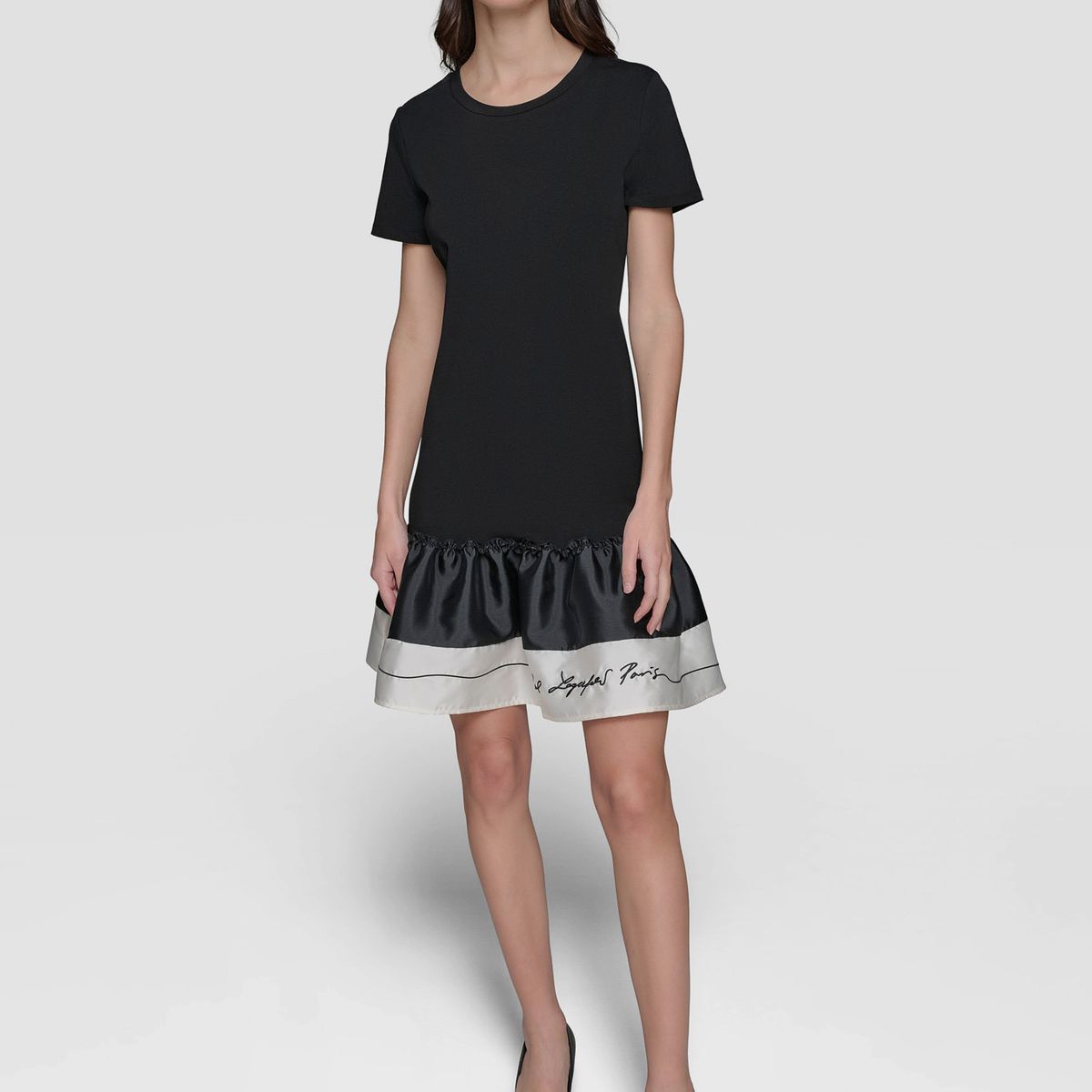 KARL LAGERFELD - Vestido con diseño de volantes