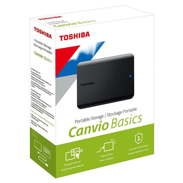 Disco Duro Portátil Toshiba Canvio Basics 4TB USB 3.0