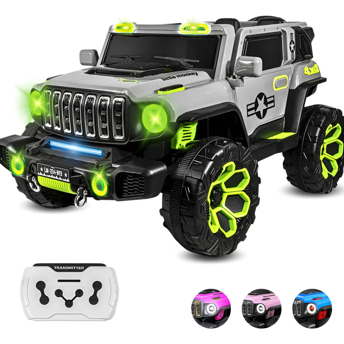 LITTLE MONKEY - Auto A Bateria 12v Control Remoto Musica Por Bluetooth