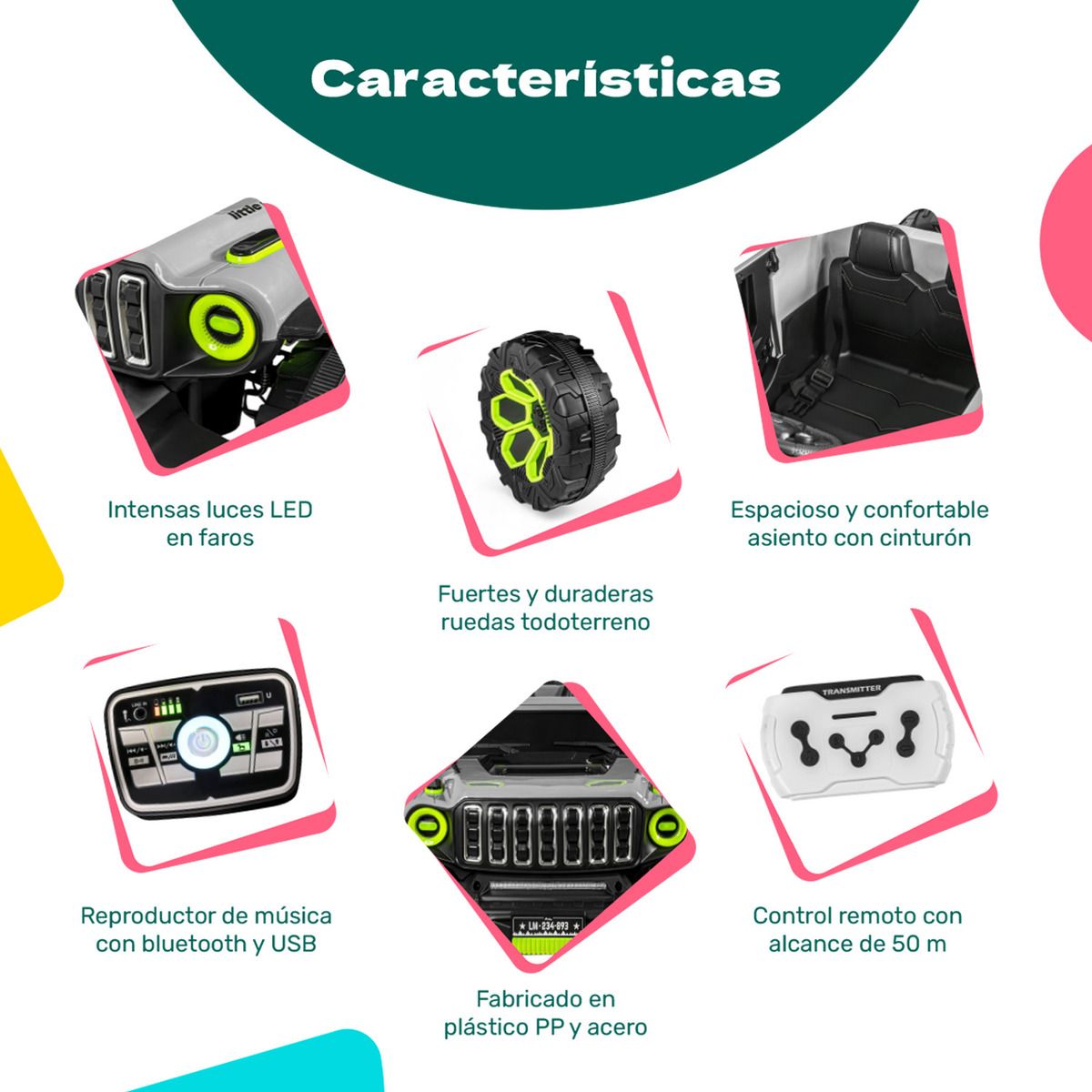 LITTLE MONKEY - Auto A Bateria 12v Control Remoto Musica Por Bluetooth