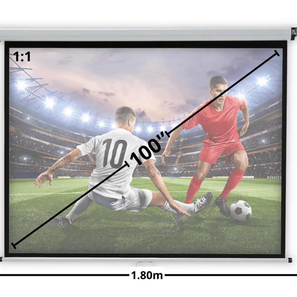 MALIK - Telon Mural 180x180 cm 11 para proyector Benq EH600
