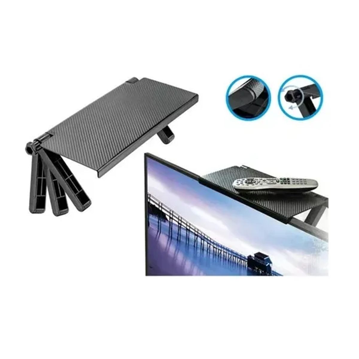 GENERICO - X2 Repisa Plegable Tv Monitor Control Remoto Soporte Router