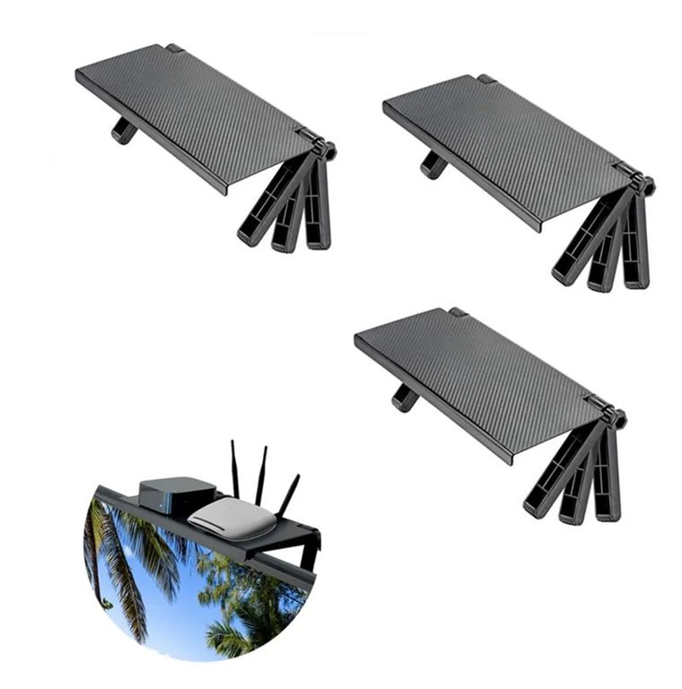 GENERICO X3 Repisa Plegable Tv Monitor Control Remoto Soporte Router
