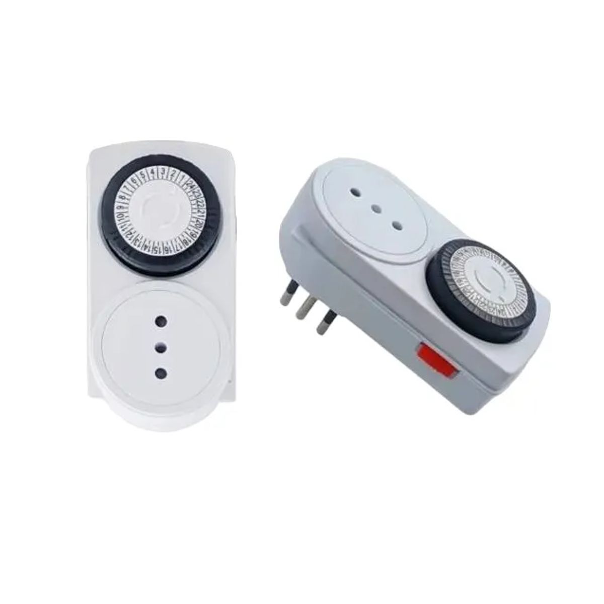 GENERICO - Temporizador Reloj Timer Analógico 24 Horas Adaptador