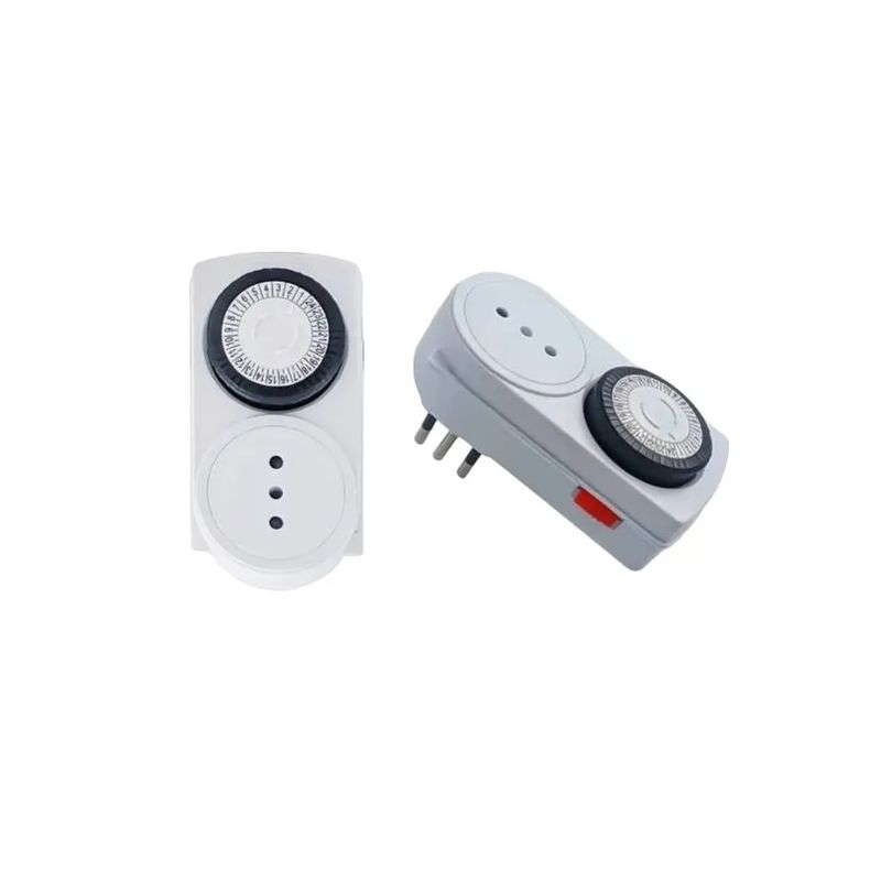 GENERICO - Temporizador Reloj Timer Analógico 24 Horas Adaptador