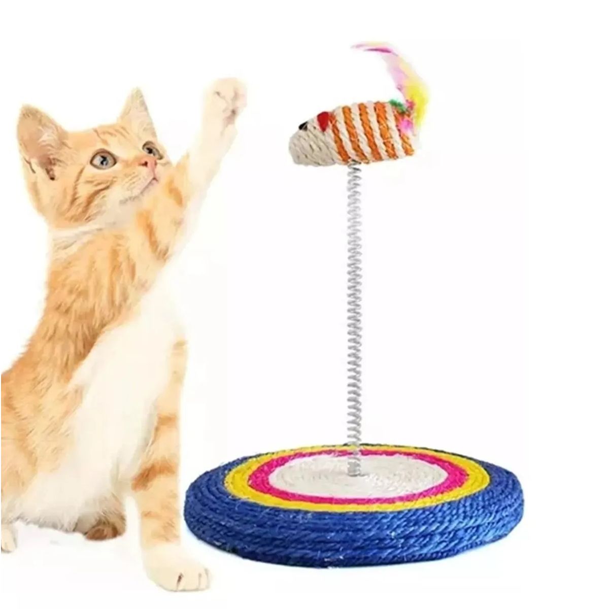 GENERICO - Rascador Gato Raton Torre Juguete Mini Rascador Con Porfiado