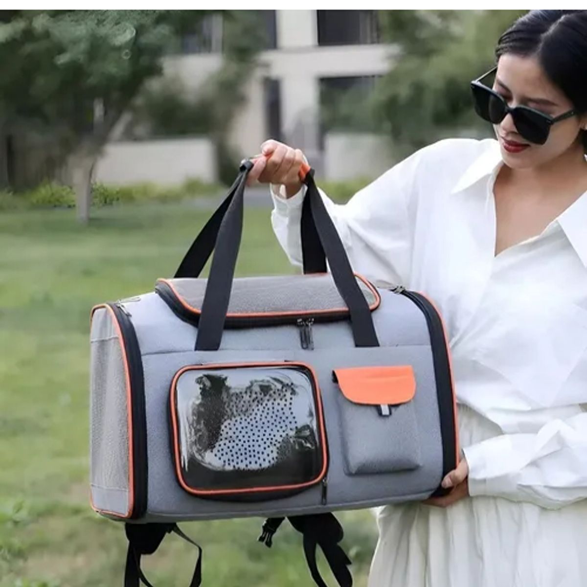 GENERICO - Bolso Transportador Mascotas Color Naranja