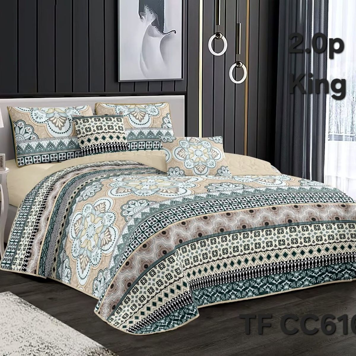 GENERICO - Cubrecama - Cobertor Quilts de Verano 2,5 plazas - King
