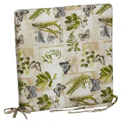 MASEL - Cojín silla molde c/ amarras lona estampada 43x43