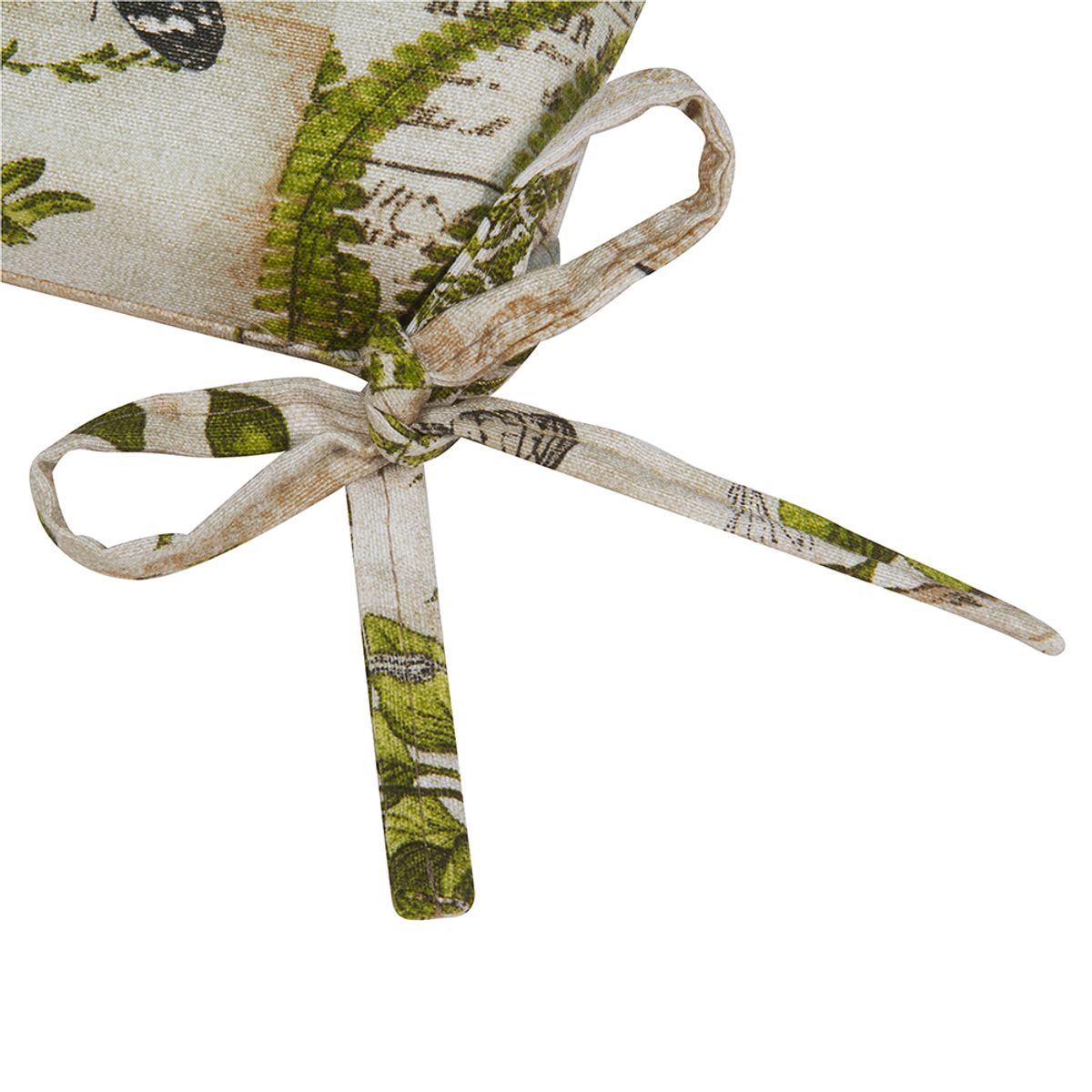 MASEL - Cojín silla molde c/ amarras  lona estampada 43x43