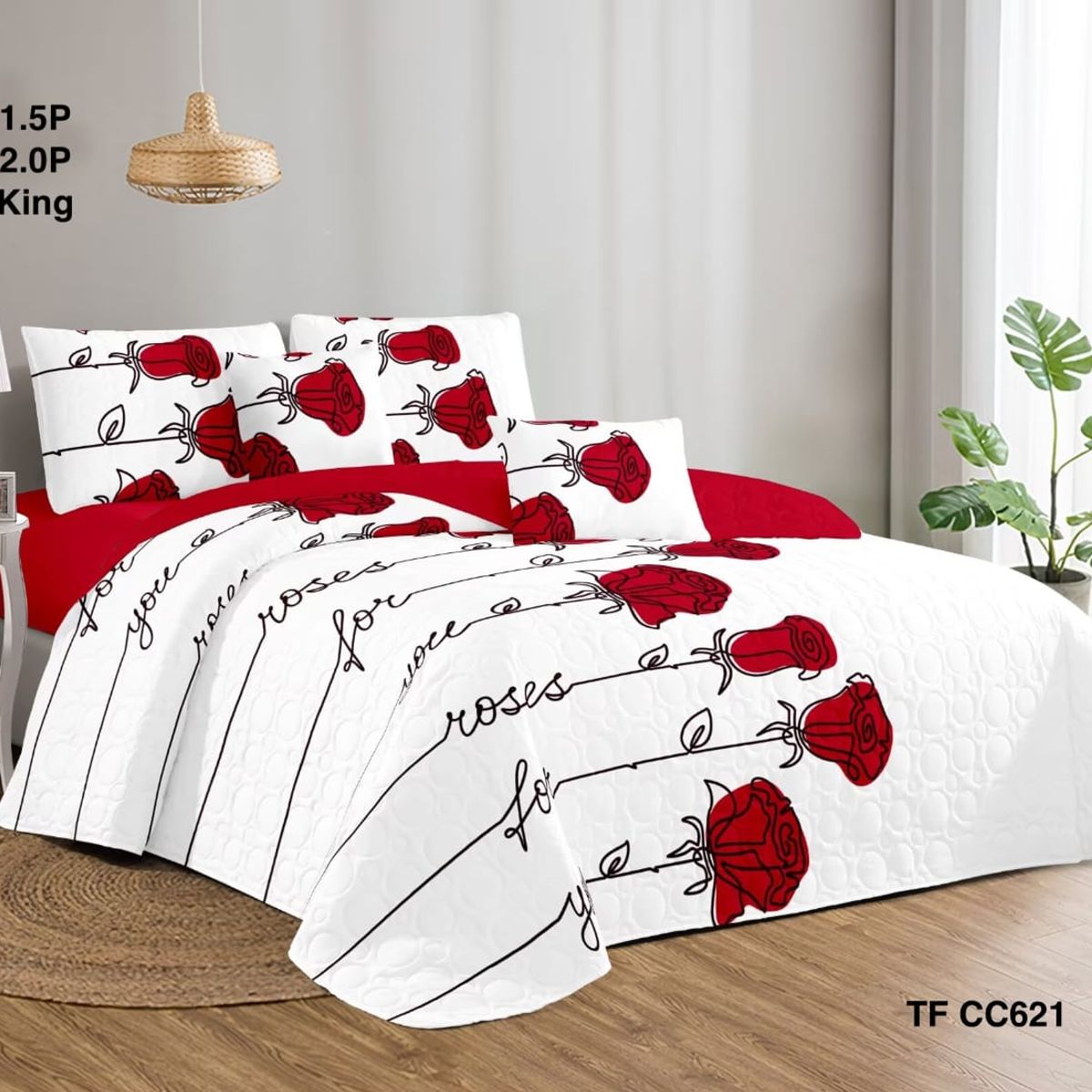 GENERICO - Cubrecama - Cobertor Quilts de Verano 2,5 plazas - King