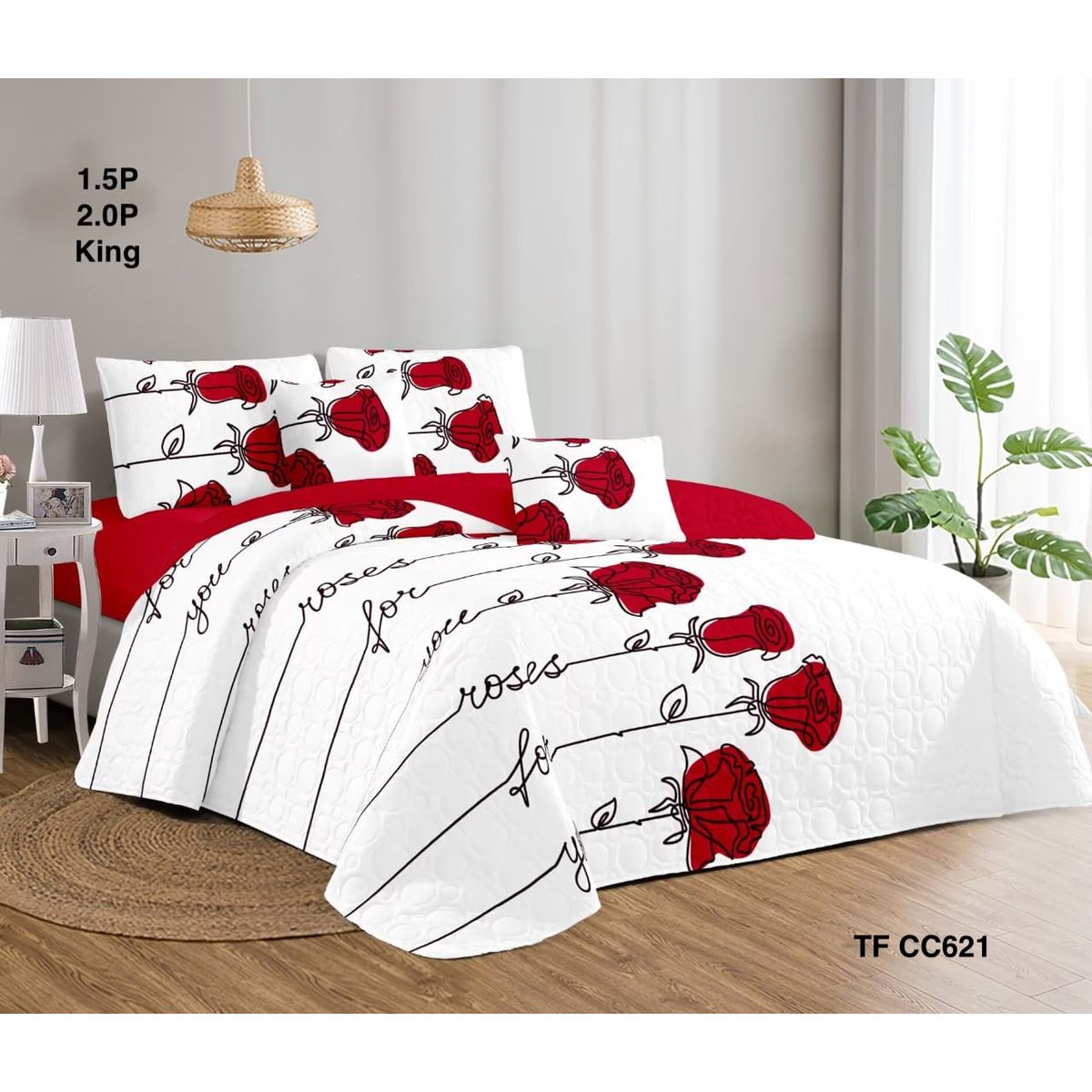 GENERICO - Cubrecama - Cobertor Quilts de Verano 2,5 plazas - King