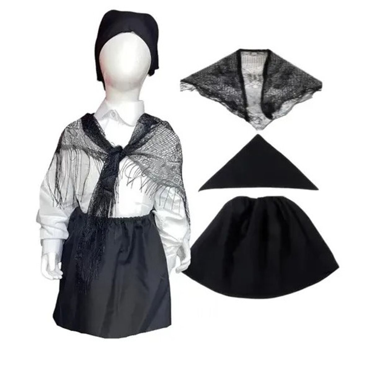 GENERICO - Set 3unds traje chilota para niña 4 años