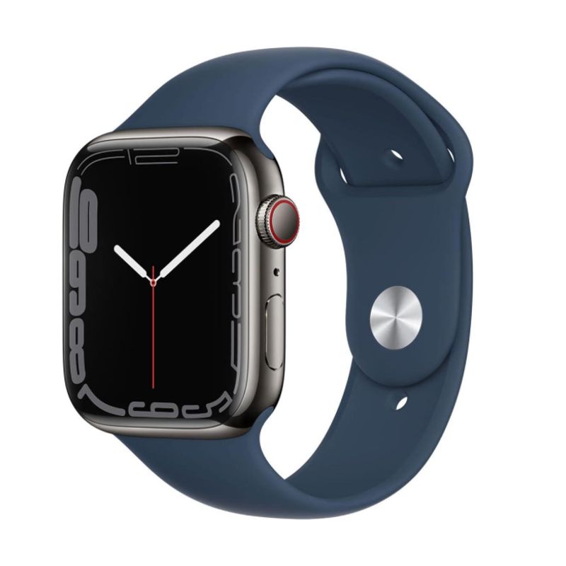 APPLE - Apple Watch Series 7 45mm GPS Grafito Correa Azul Reacondicionado