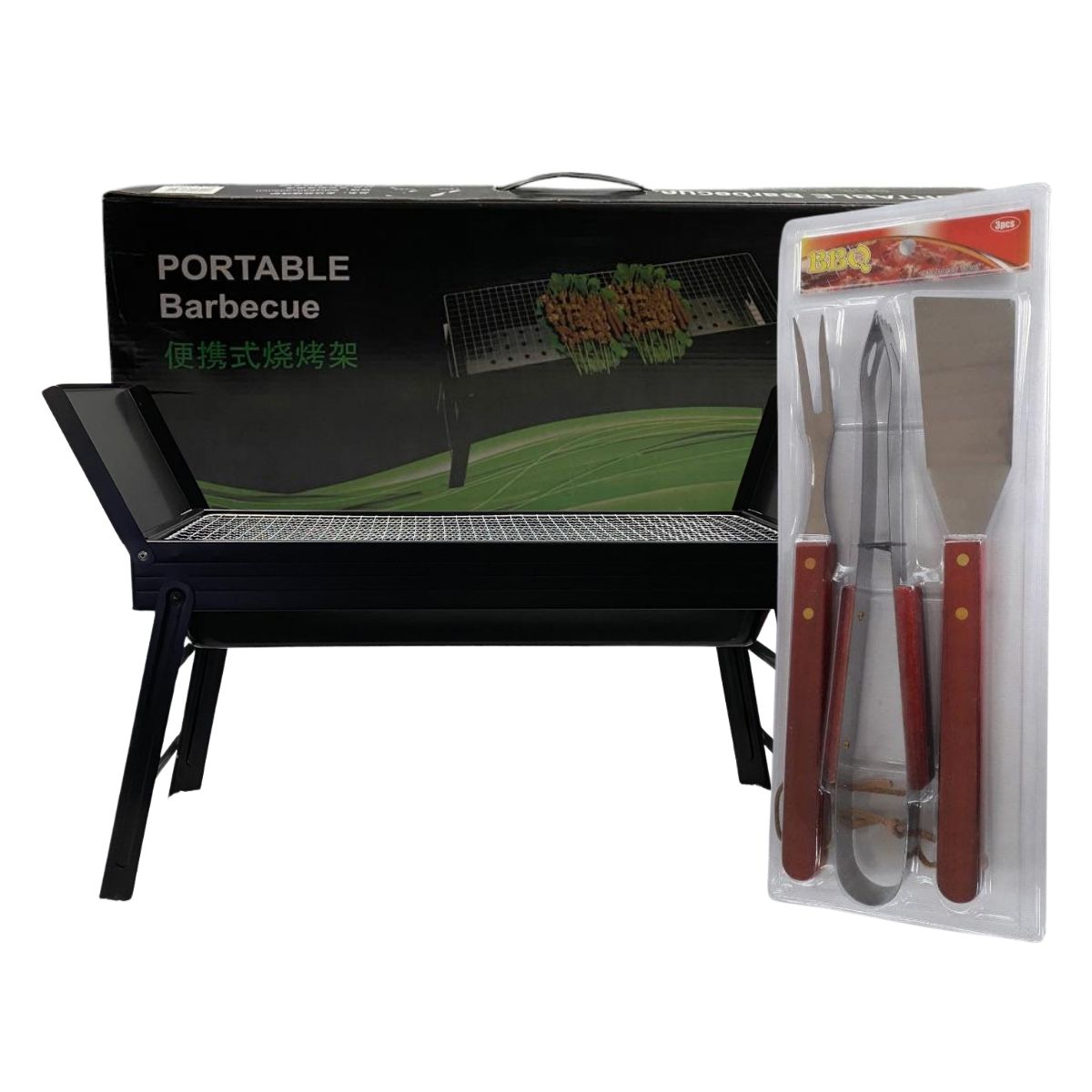 EKOL TACTICA MILITAR - Parrilla Portable Barbecue + Set De Utensilios Obsequio
