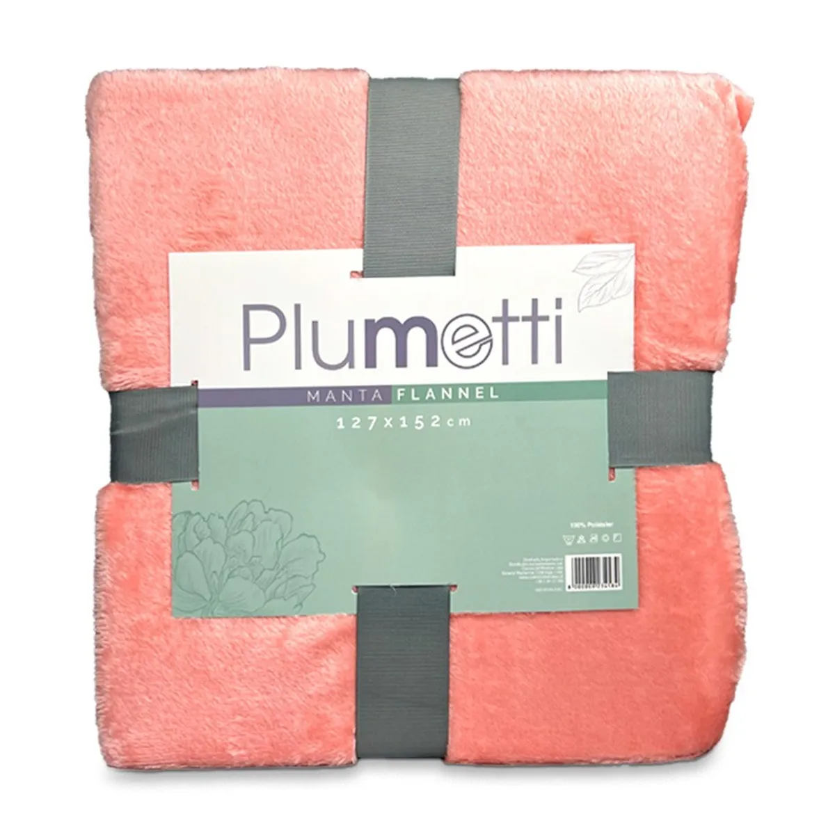 PLUMETTI - Manta Flannel Lisa 1 Plaza Unicolor Térmica